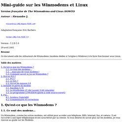 Mini-guide sur les Winmodems et Linux