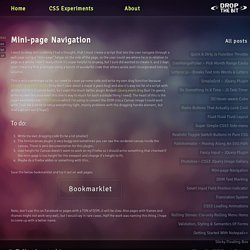 Mini-page navigation – dropthebit
