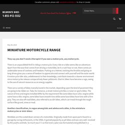 MINIATURE MOTORCYCLE RANGE