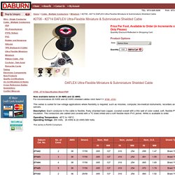#2706 - #2714 DAFLEX Ultra-Flexible Miniature & Subminiature Shielded Cable