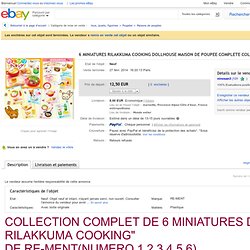 6 Miniatures Rilakkuma Cooking Dollhouse Maison DE Poupee Complete Collection