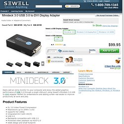 Minideck 3.0 USB 3.0 to DVI Display Adapter - SW-30195, $99.95