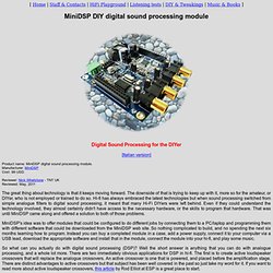 [Review] MiniDSP DIY digital sound processing module review -