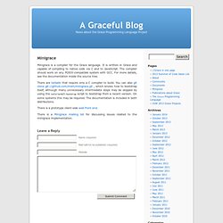 Minigrace « A Graceful Blog