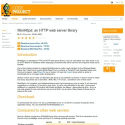 MiniHttpd: an HTTP web server library