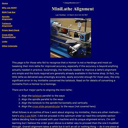 MiniLathe Alignment