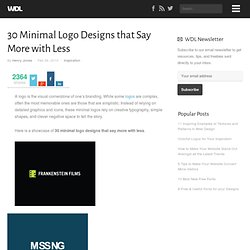 30 Minimal Logo Designs that Say More with Less