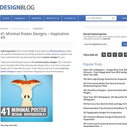 41 Minimal Poster Designs – Inspiration #3