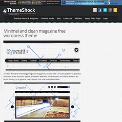 Minimal and clean magazine free wordpress theme