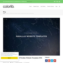 22 Minimal HTML5/CSS3 Parallax Website Templates 2016