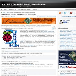 84 MB Minimal Raspbian ARMHF Image for Raspberry Pi