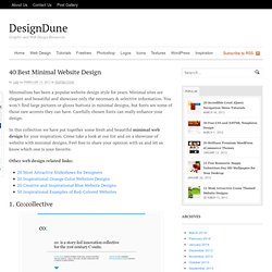 40 Best Minimal Website Design
