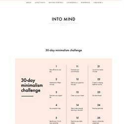 30-Day Minimalism Challenge