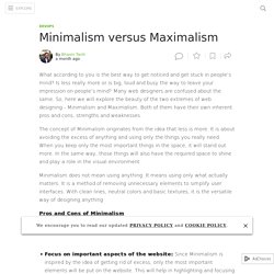 Minimalism versus Maximalism