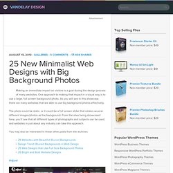 25 New Minimalist Web Designs with Big Background Photos