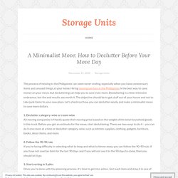 Hire Best Moving Company in Manila For your Minimalist Move