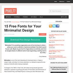 15 Free Fonts for Your Minimalist Design
