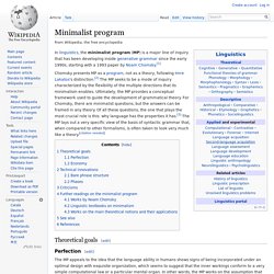 Minimalist program