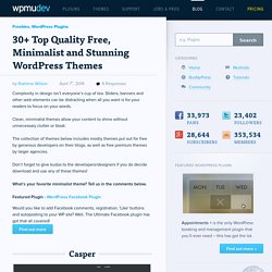 30+ Top Quality Free, Minimalist and Stunning WordPress Themes