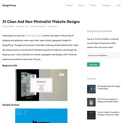 31 Clean And New Minimalist Website Designs
