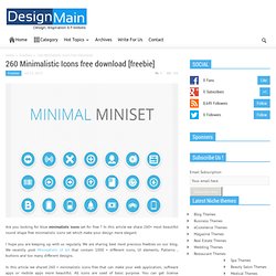 260 Minimalistic Icons free download [freebie] - Designmain.com