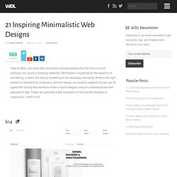 21 Inspiring Minimalistic Web Designs