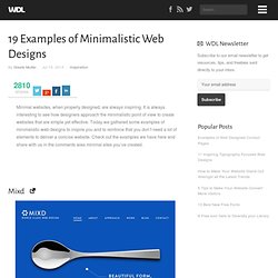 19 Examples of Minimalistic Web Designs