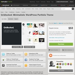 Gridlocked: Minimalistic WordPress Portfolio Theme