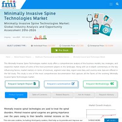 FMI Provides Minimally Invasive Spine Technologies Market Projections in its Revised Report, COVID-19 Pandemic Shaping Global Demand