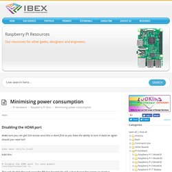 Minimising power consumption – Raspberry Pi Projects