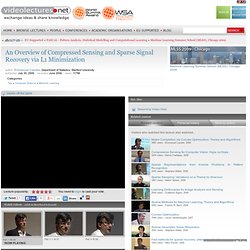 An Overview of Compressed Sensing and Sparse Signal Recovery via L1 Minimization
