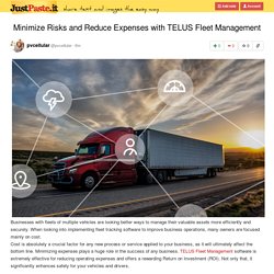 Minimize Risks and Reduce Expenses with TELUS Fleet Management