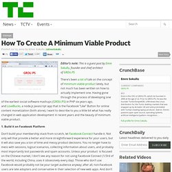 How To Create A Minimum Viable Product