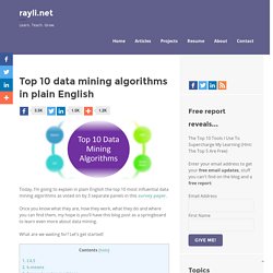 Top 10 data mining algorithms in plain English