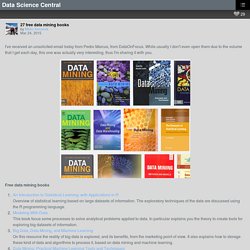 27 free data mining books – Data Science Central