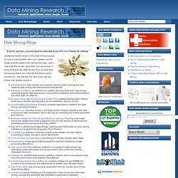 Data Mining Research - www.dataminingblog.com