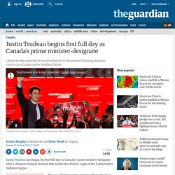 Justin Trudeau begins first full day as Canada's prime minister-designate