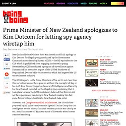 Prime Minister of New Zealand apologizes to Kim Dotcom for letting spy agency wiretap him