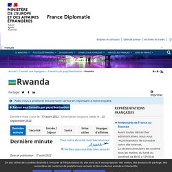 Rwanda : recommandations aux voyageurs