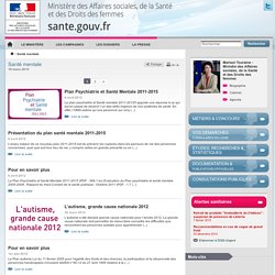 Site du gourvernement français - la sante mentale cause nationale 2014