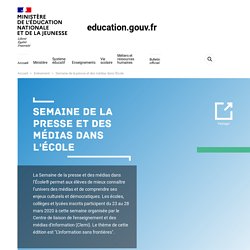 Semaine de la presse et des médias dans l'École