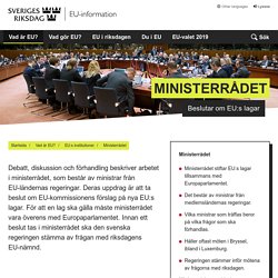 Ministerrådet - Sveriges riksdags EU-information