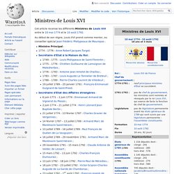 Ministres de Louis XVI
