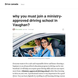 Join a driving school in Vaughan