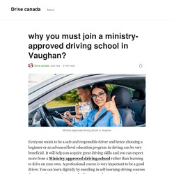 Join a driving school in Vaughan