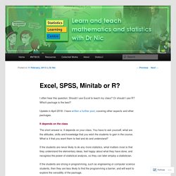 Excel, SPSS, Minitab or R?