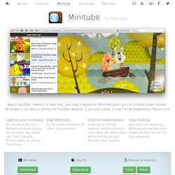 Minitube, YouTube app for Mac, Windows and Linux
