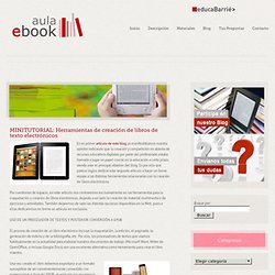 aula e-book – MINITUTORIAL: Herramientas de creación de libros de texto electrónicos