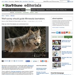 Wolf survey should guide Minnesota lawmakers