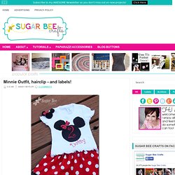 Minnie Outfit, hairclip - and labels!